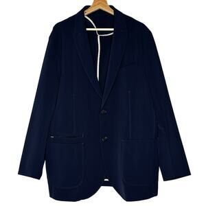 allegri Milano Polytravel 2106 Stretch Waterproof Navy Blue Blazer IT 58 US 48